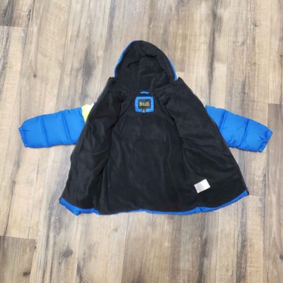 NWT iXtreme Fleece Lined Boys Stripe Sleeve Puffer Blue Jacket Size 5 - Picture 4 of 7